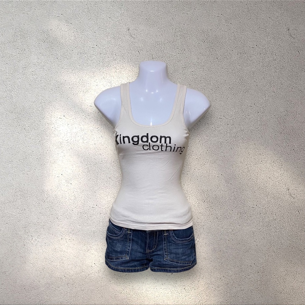 District Threads “Kingdom Clothing” White Tank Top